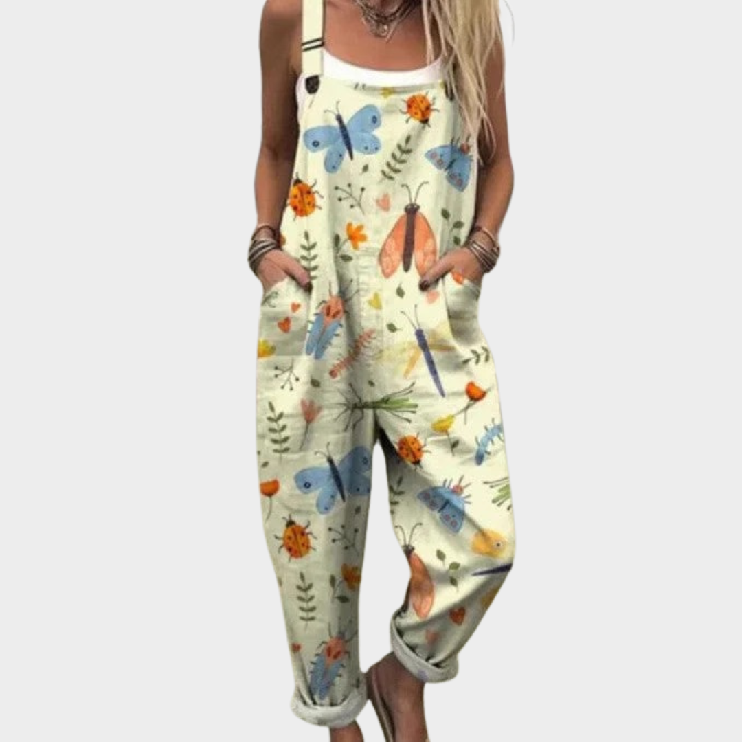 Comfortabele tuinbroek met print