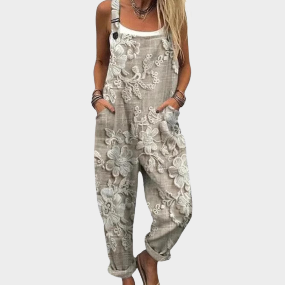 Comfortabele tuinbroek met print