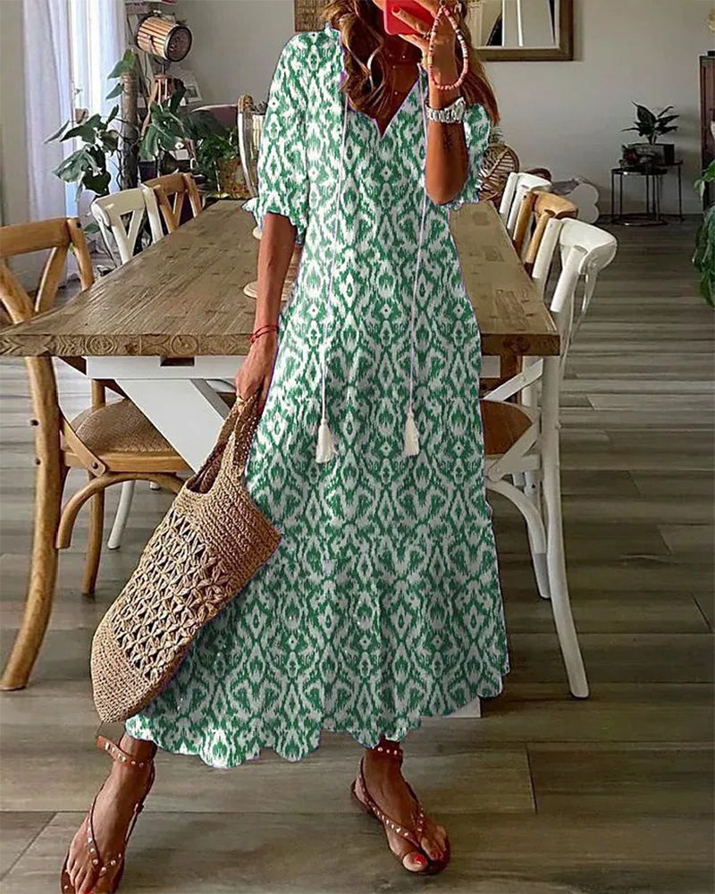 Michaela - Jurk Boho met Couverture Ventre