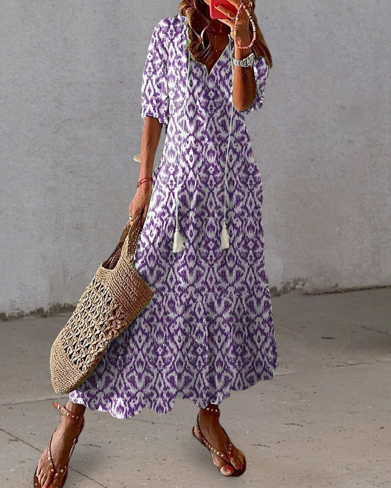 Michaela - Jurk Boho met Couverture Ventre