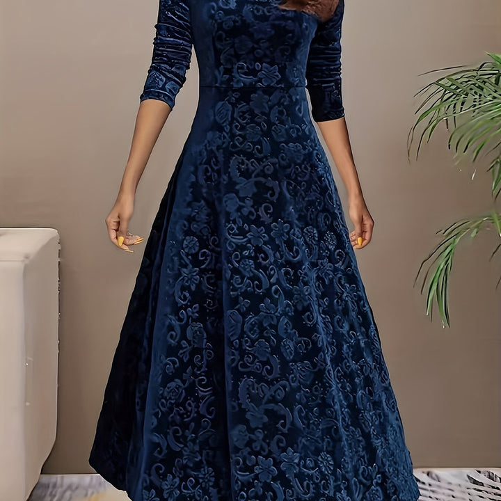 Isa | Maxidress Elegante met Patroon