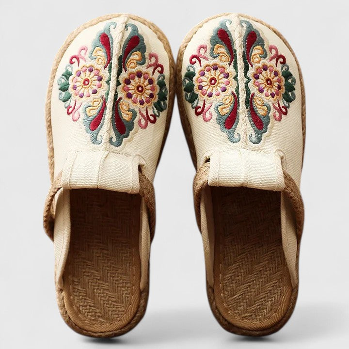 Clarize - Sandalen Platte Brodées