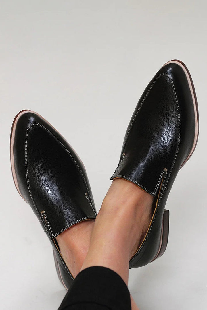 Zofia™ | Zwarte Patchwork Mocassin