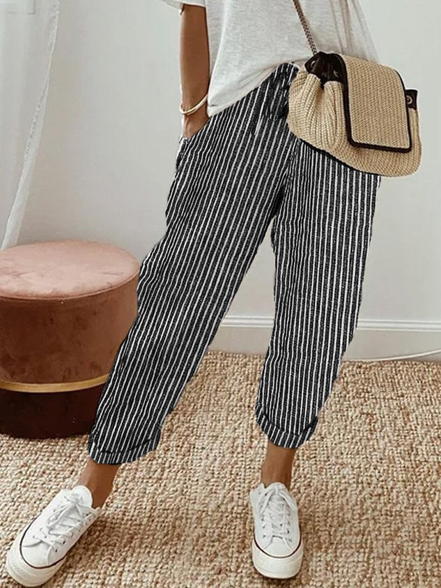 Broek Vloeiend Comfort Elegant