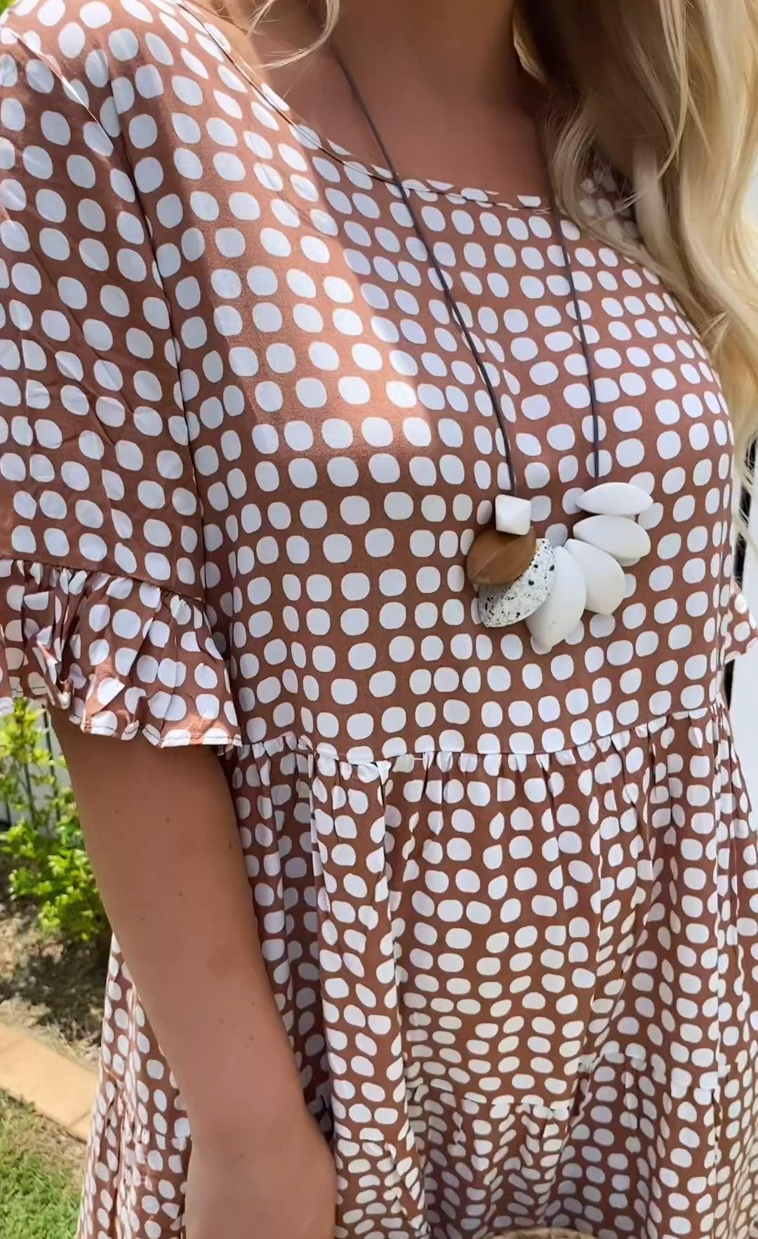 Nicola - Jurk midi met mouwen courtes