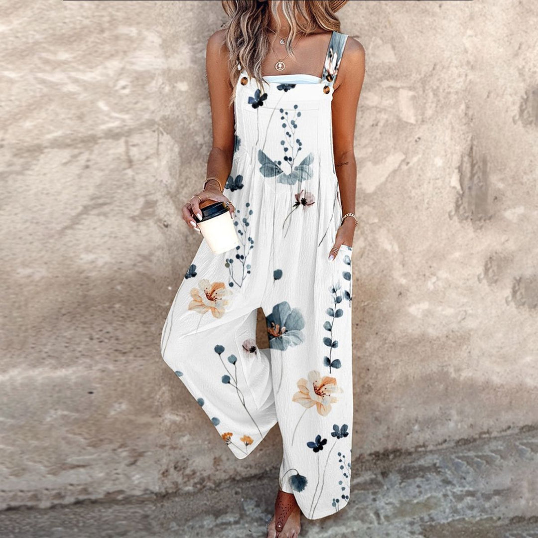 Comfortabele tuinbroek met print