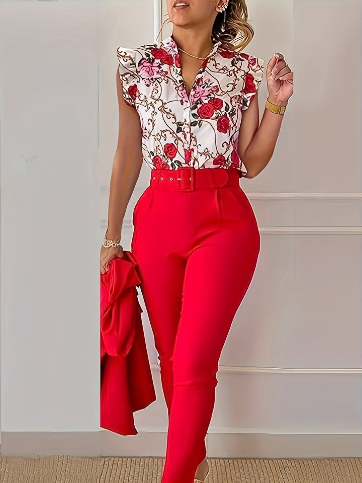 Florabel - Set Elegant met Mouwen Volantes