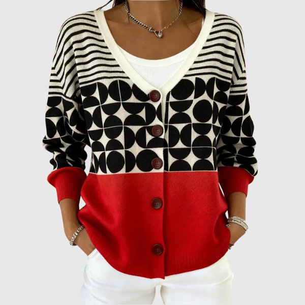 Comfortabel geknoopt gebreid vest