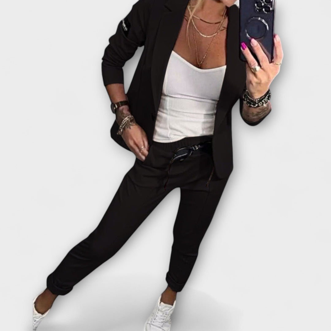 Greta | Elegant Set van Top, Jas en Broek