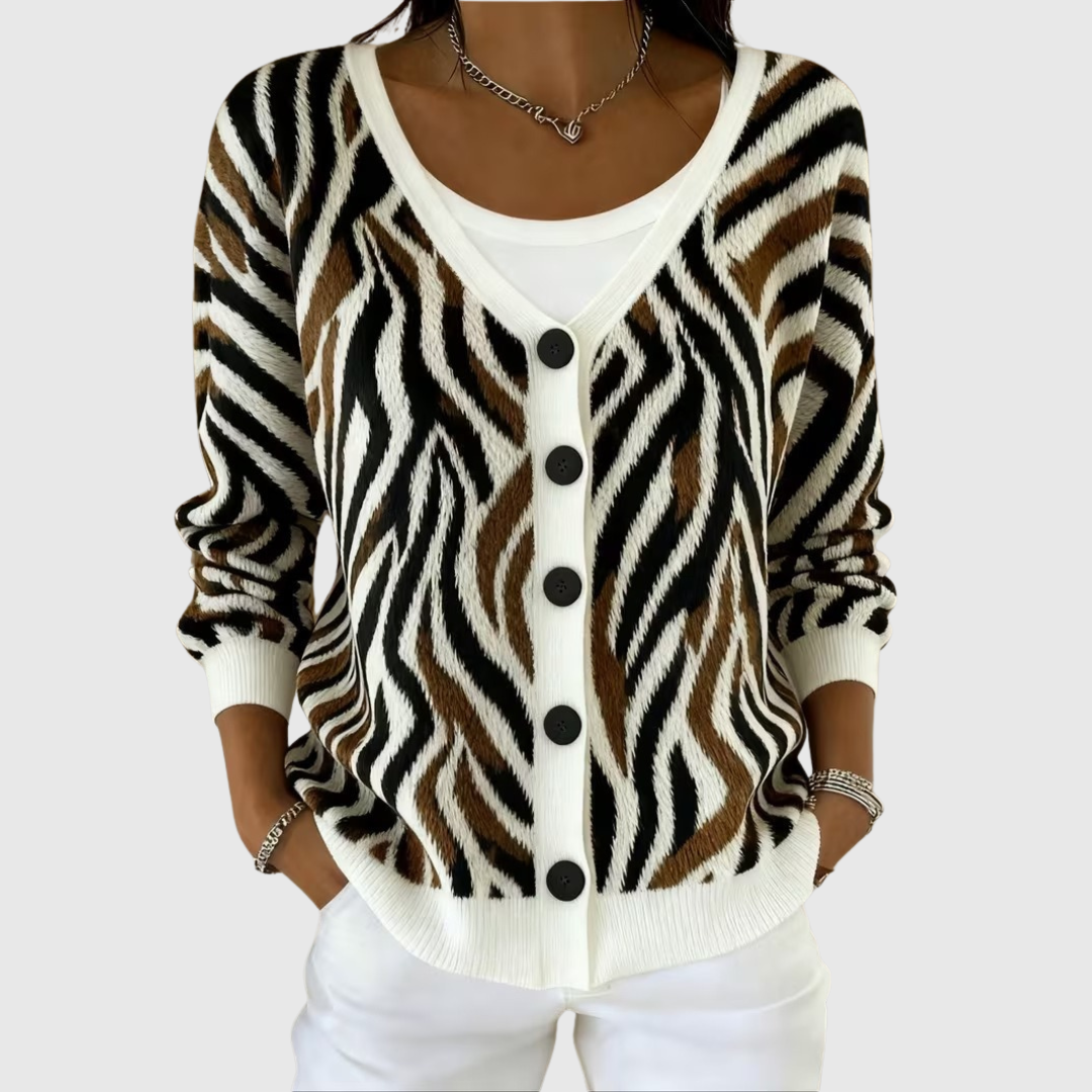 Comfortabel geknoopt gebreid vest