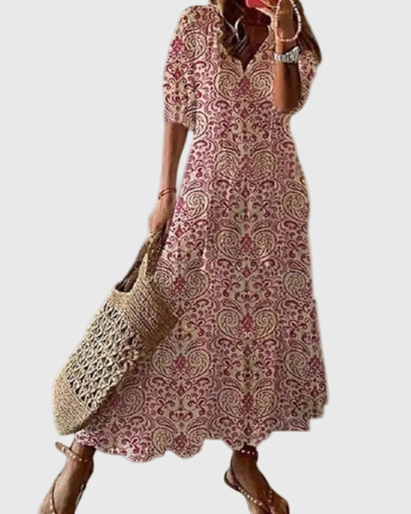 Amalia | Vintage boho zomer maxi-jurk