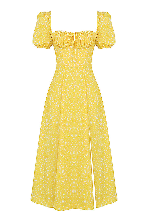 Aviana - Jurk met Mouwen Bouffantes Bloom