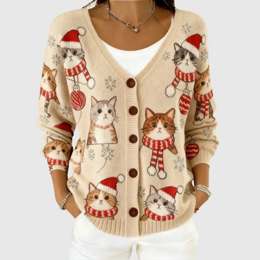 Comfortabel geknoopt gebreid vest