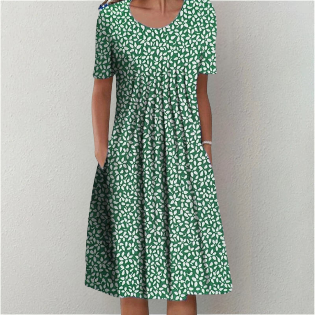 Hailey | Elegante casual bloemenjurk met zakken