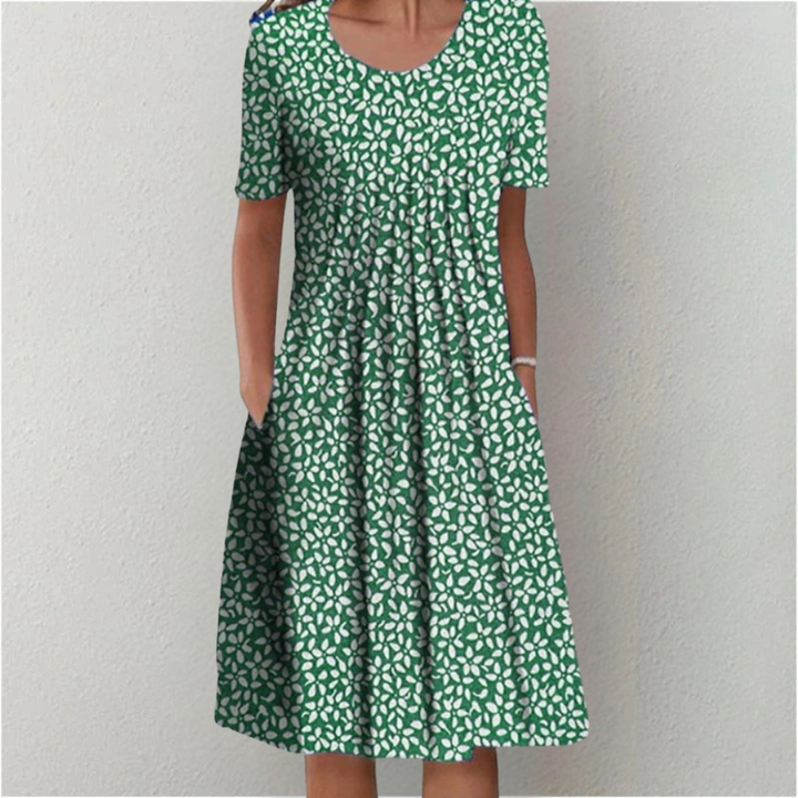 Hailey | Elegante casual bloemenjurk met zakken