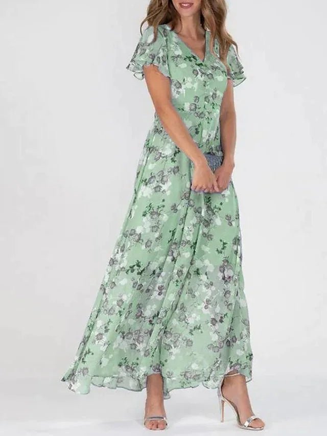 ZURI | ELEGANTE VLOEIENDE JURK MET SLANKMAKEND EFFECT