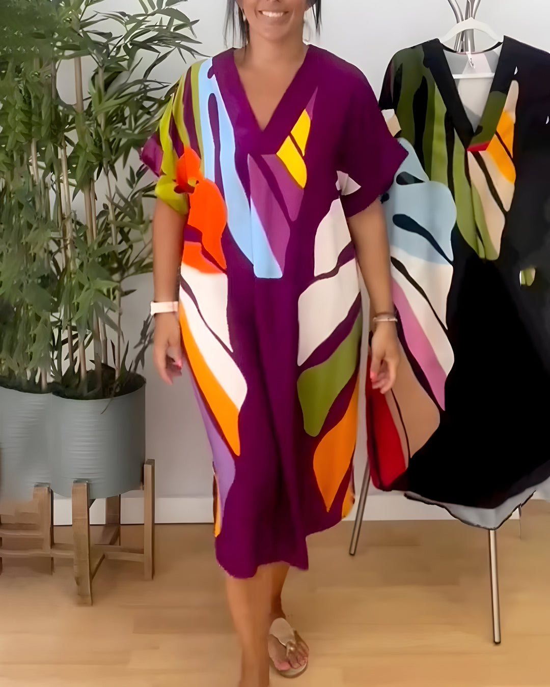 Rianna - Jurk met Print Abstrait