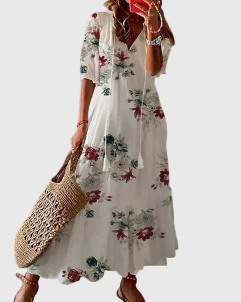Amalia | Vintage boho zomer maxi-jurk