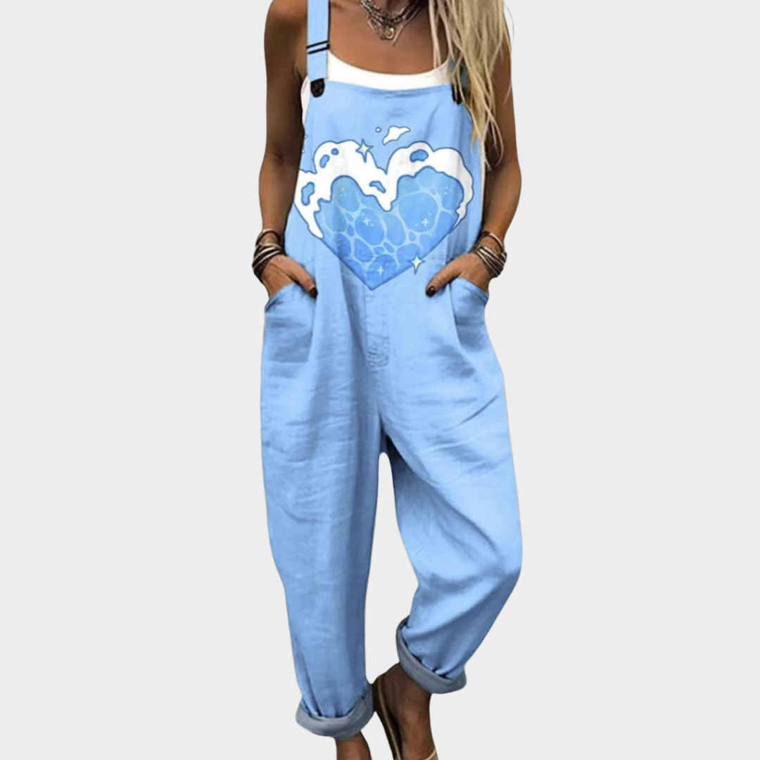 Comfortabele tuinbroek met print
