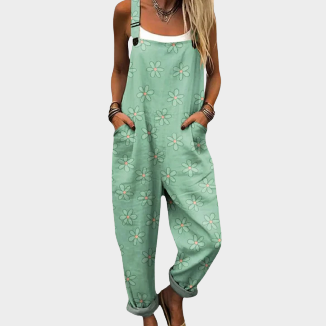 Comfortabele tuinbroek met print