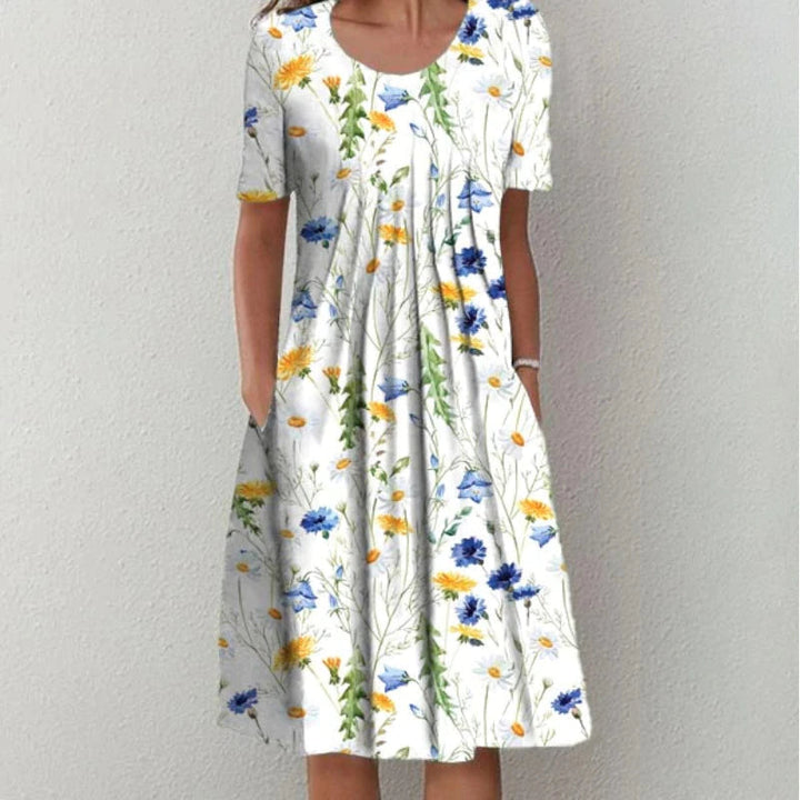 Hailey | Elegante casual bloemenjurk met zakken