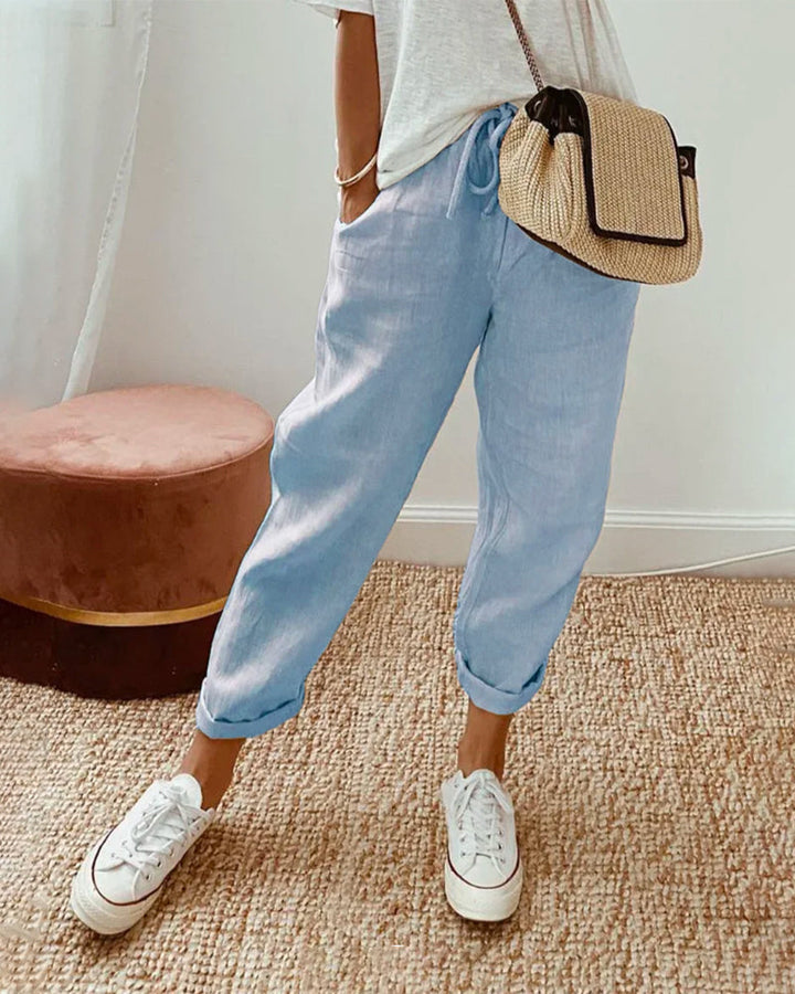 Broek Vloeiend Comfort Elegant
