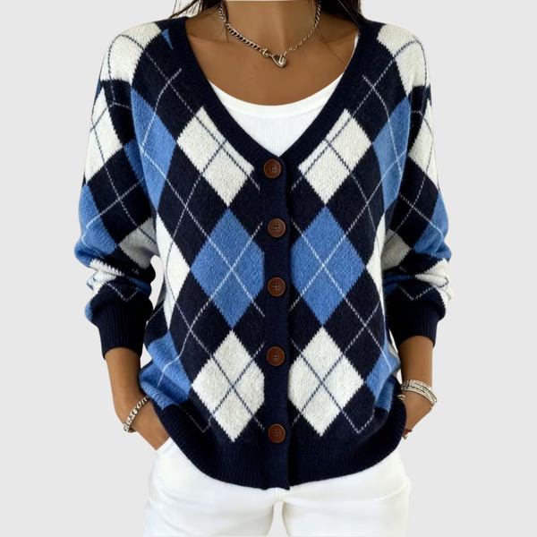 Comfortabel geknoopt gebreid vest