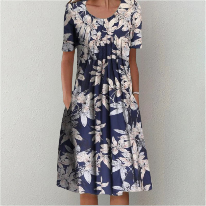 Hailey | Elegante casual bloemenjurk met zakken