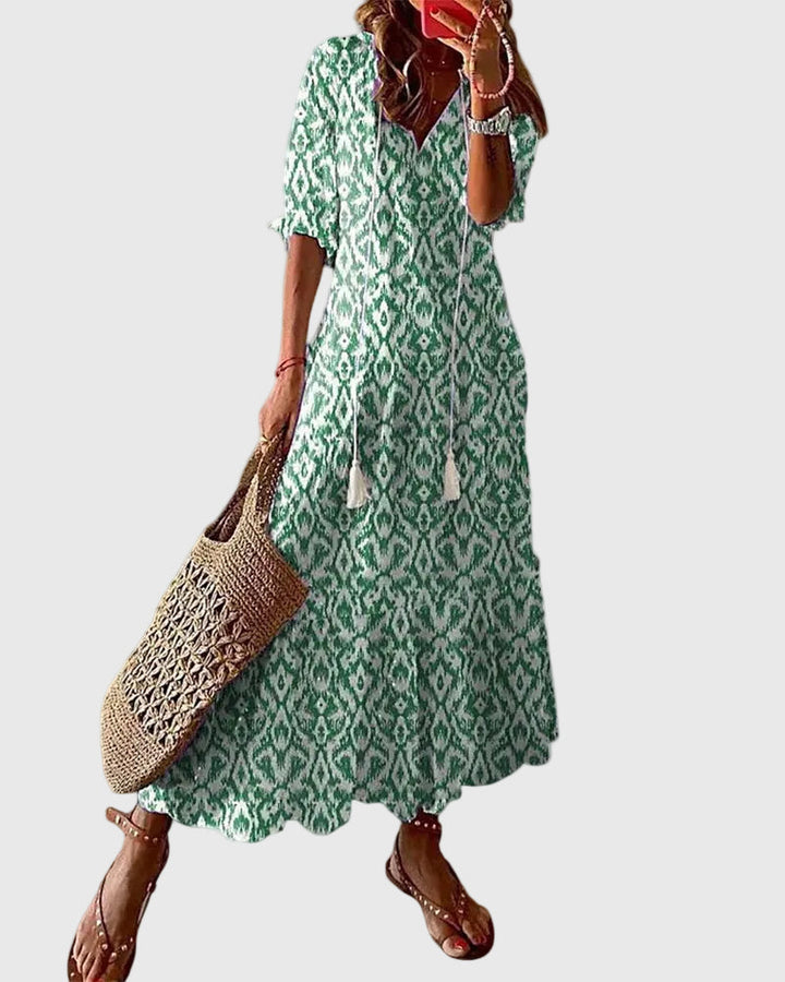 Amalia | Vintage boho zomer maxi-jurk