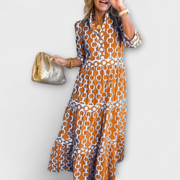 JULIANA | MIDI-JURK MET KETTINGPRINT