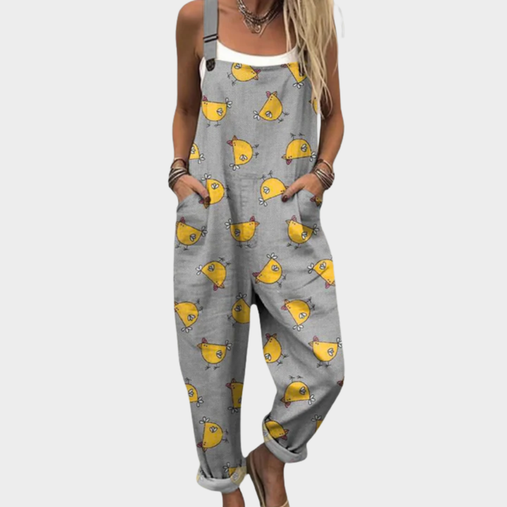 Comfortabele tuinbroek met print