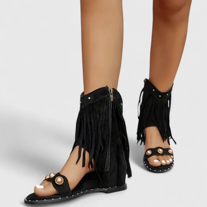 Eira - Sandalen met Franjes Chic