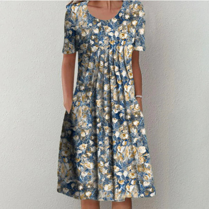Hailey | Elegante casual bloemenjurk met zakken