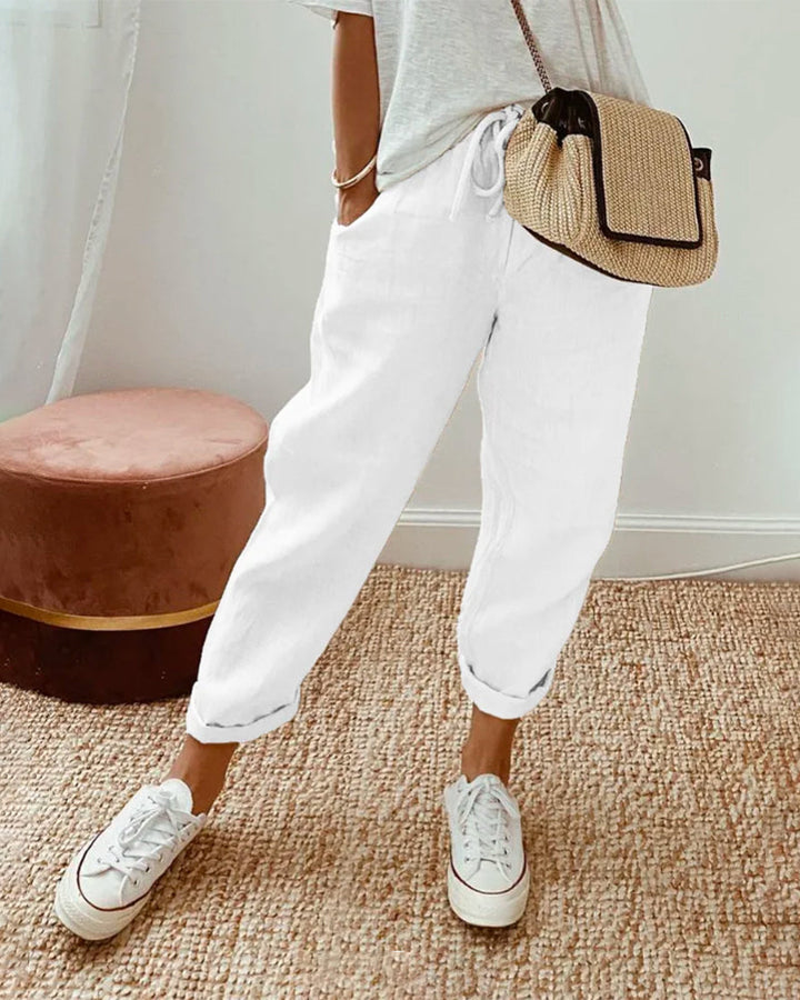 Broek Vloeiend Comfort Elegant