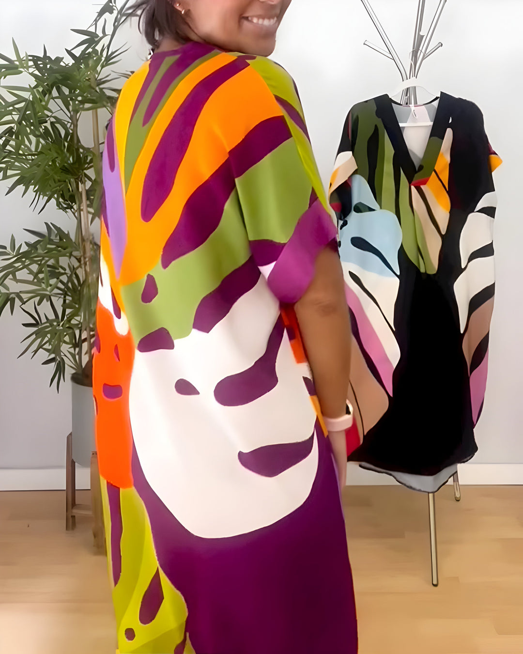 Rianna - Jurk met Print Abstrait