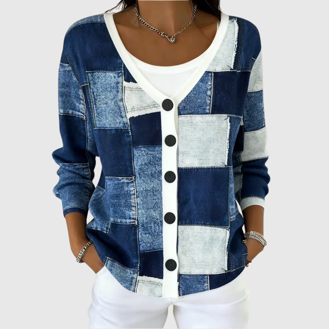Comfortabel geknoopt gebreid vest