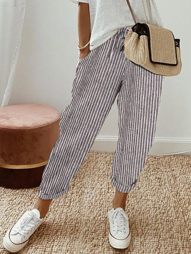 Broek Vloeiend Comfort Elegant