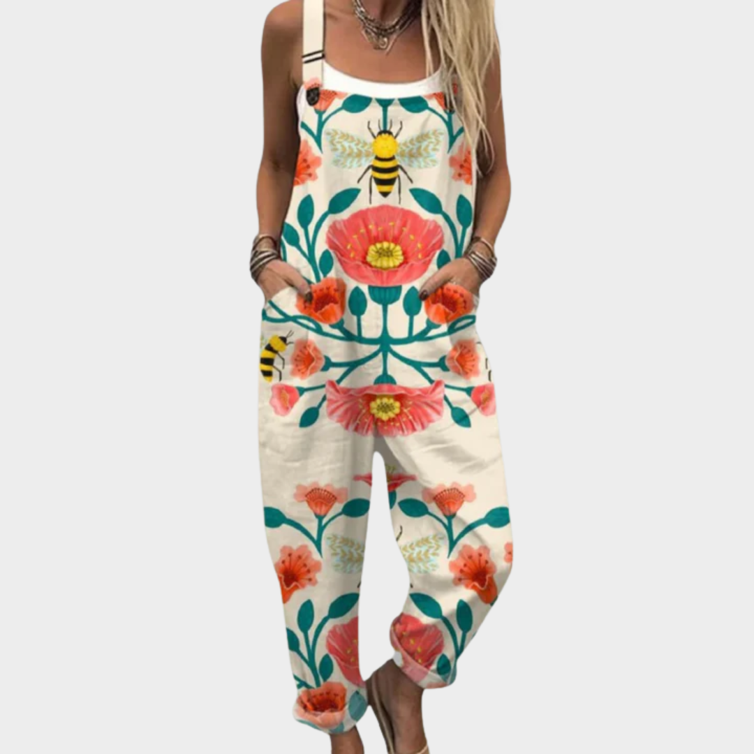 Comfortabele tuinbroek met print