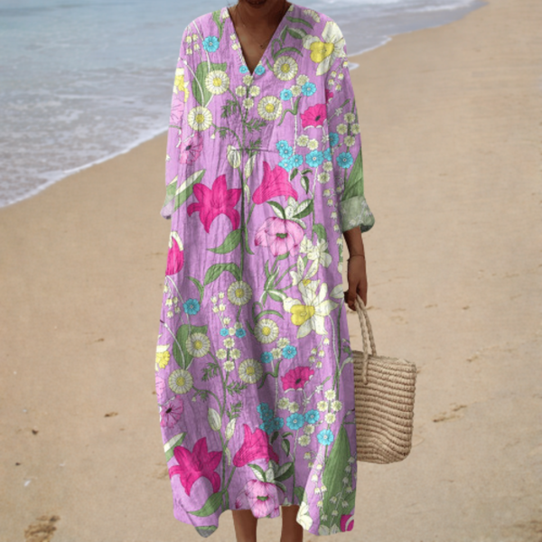 Flatterende zomerjurk met print