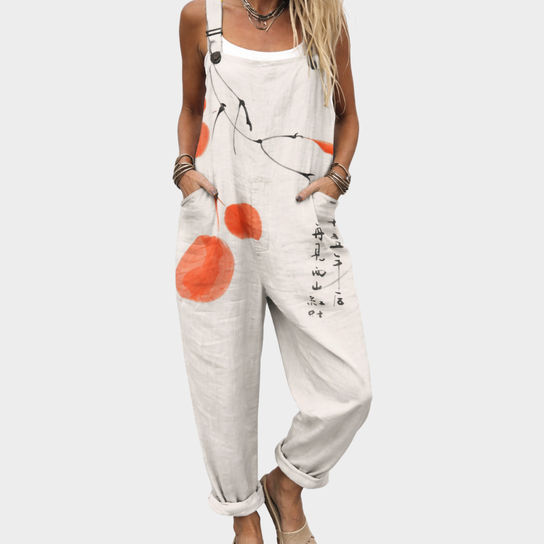 Comfortabele tuinbroek met print