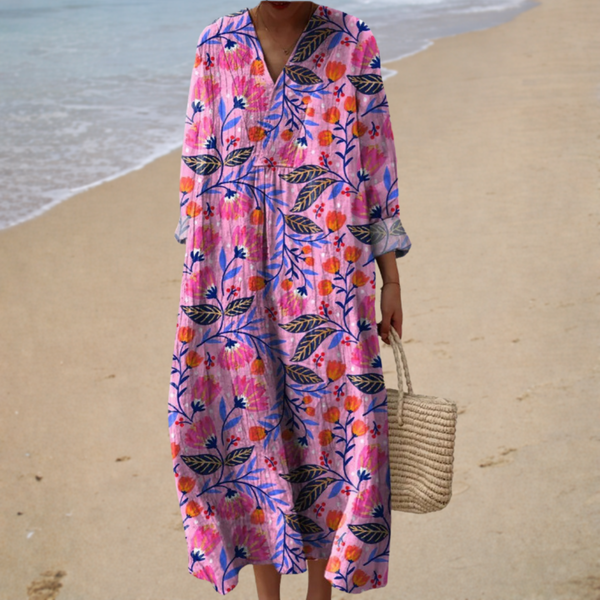 Flatterende zomerjurk met print