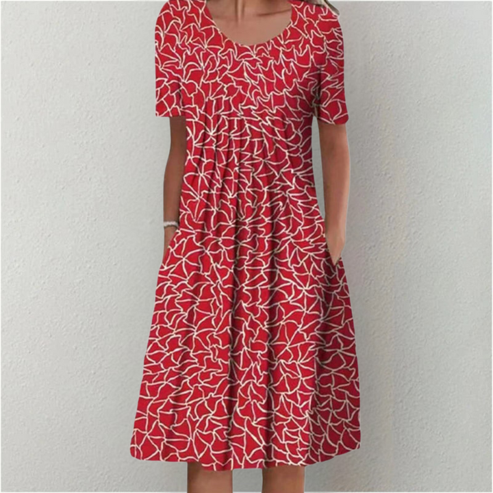 Hailey | Elegante casual bloemenjurk met zakken