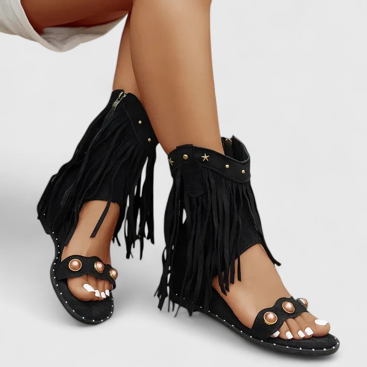 Eira - Sandalen met Franjes Chic