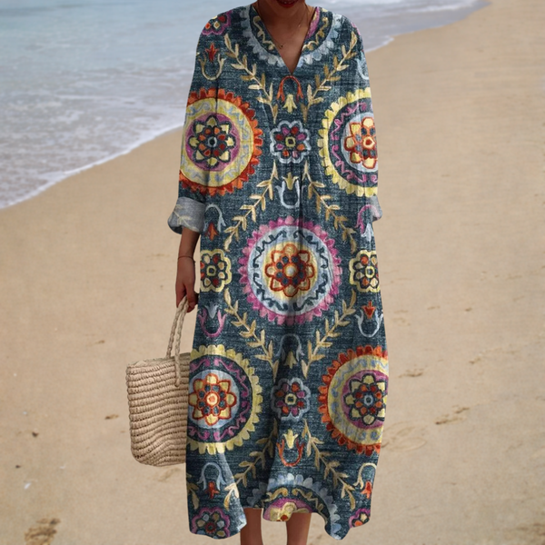 Flatterende zomerjurk met print