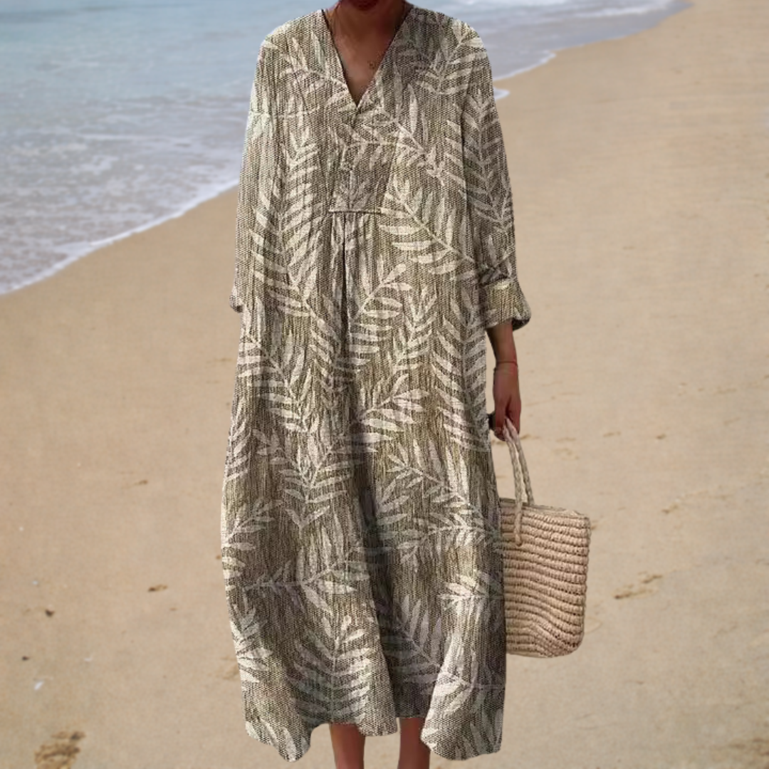 Flatterende zomerjurk met print