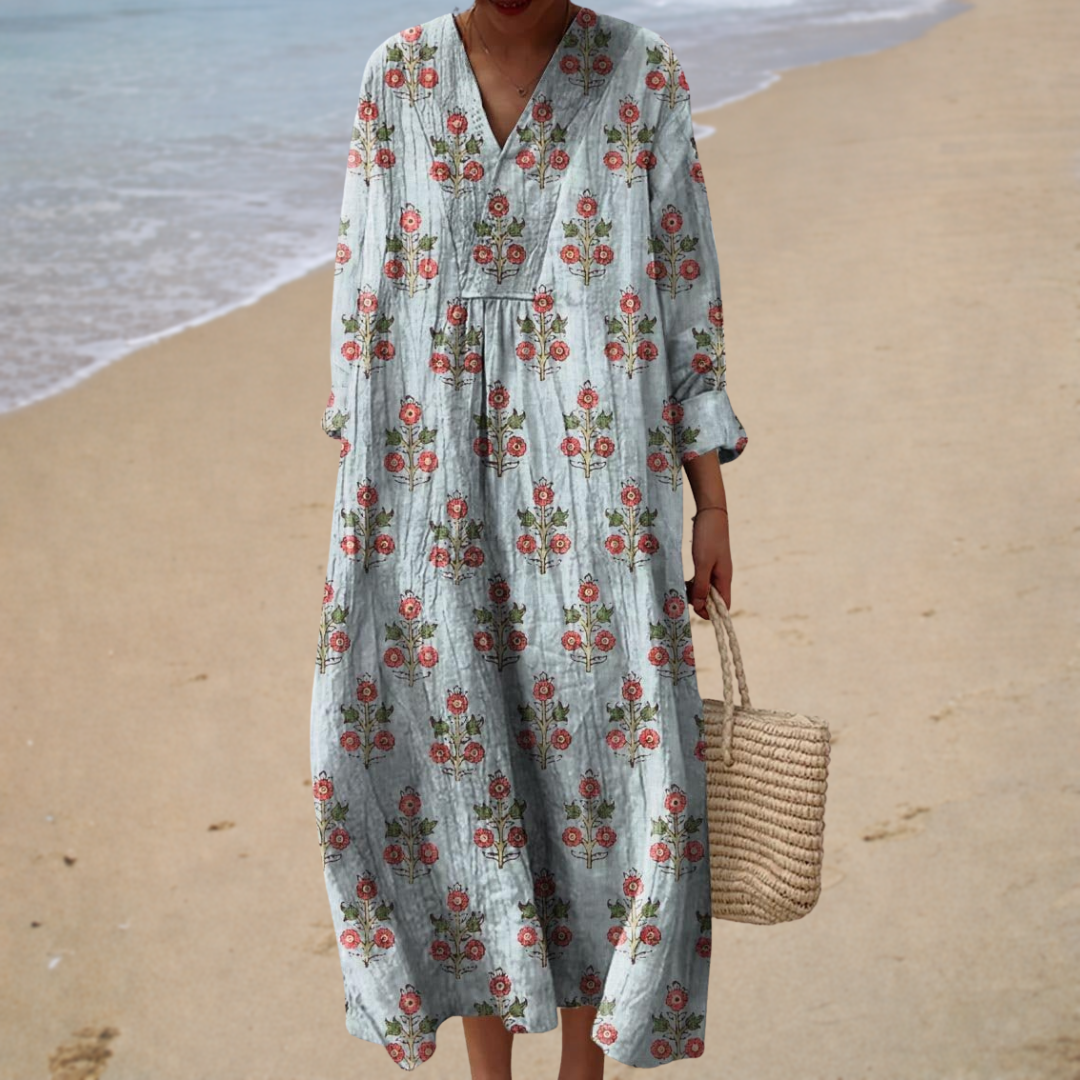 Flatterende zomerjurk met print