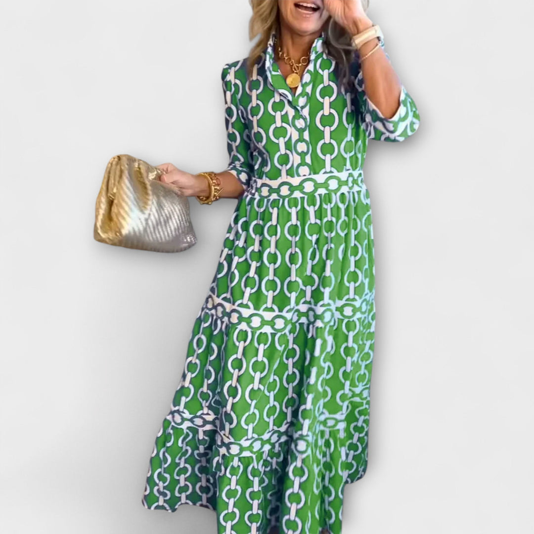 JULIANA | MIDI-JURK MET KETTINGPRINT