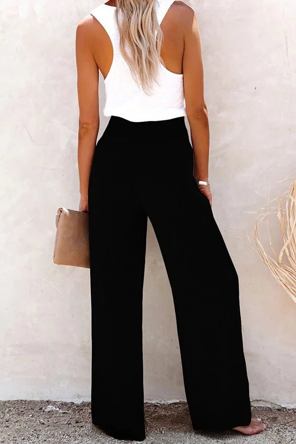 Riana - Relaxte Broek met Hoge Taille