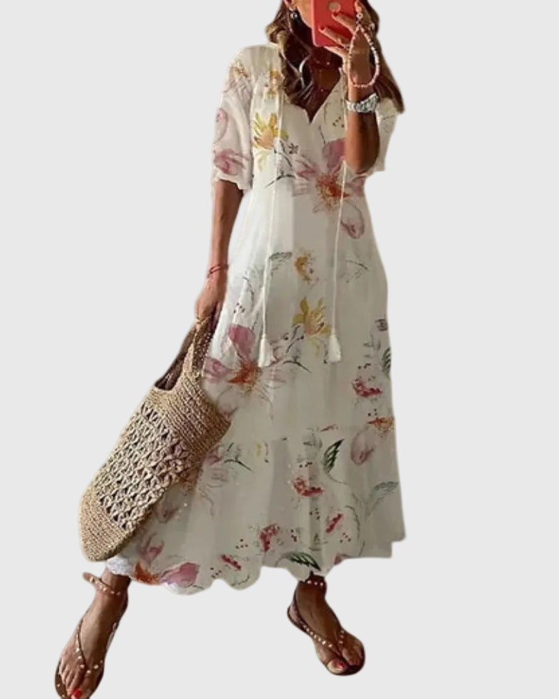 Amalia | Vintage boho zomer maxi-jurk