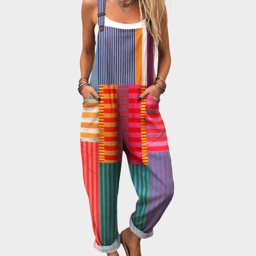 Comfortabele tuinbroek met print